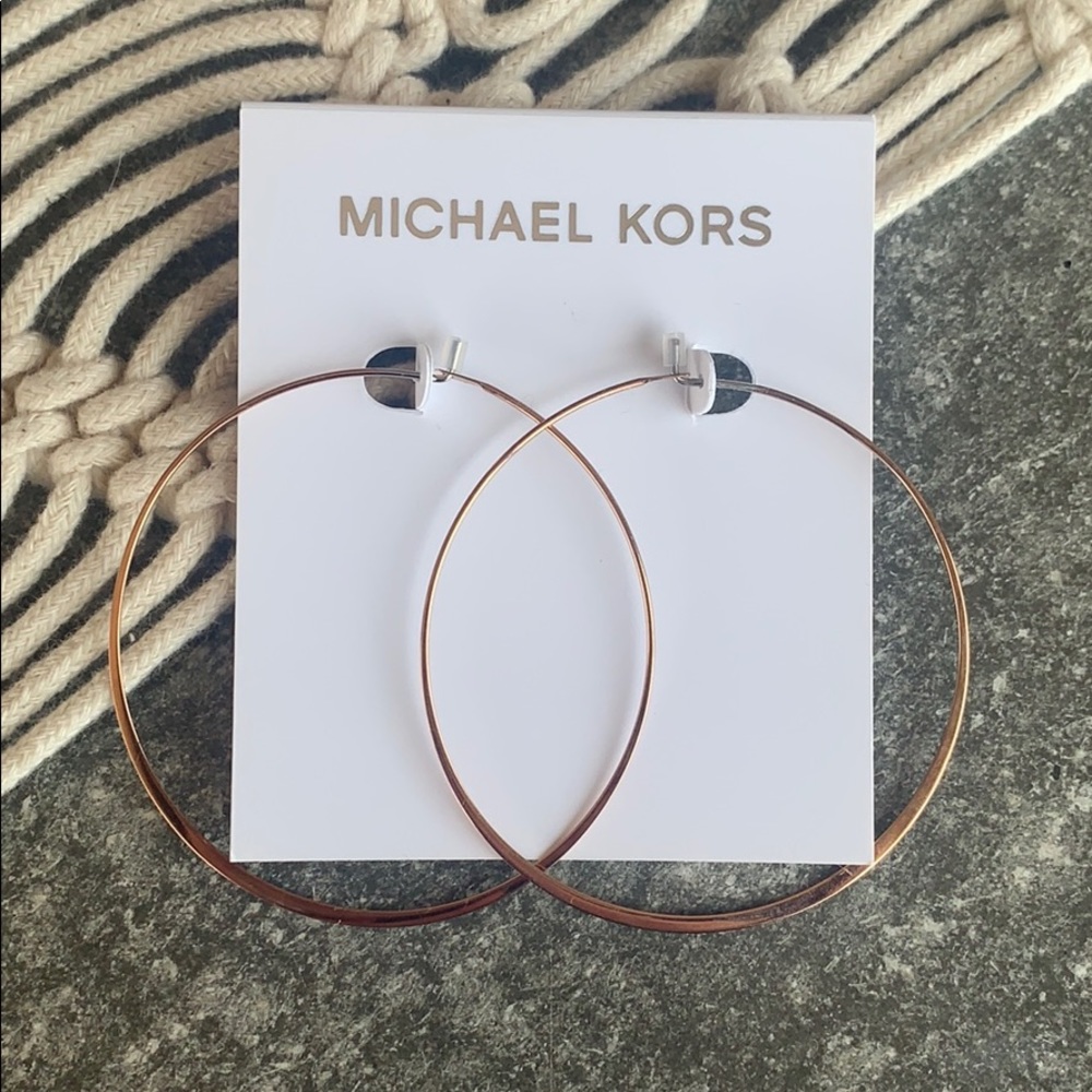 {Michael Kors} Rose Gold Hoop Earrings